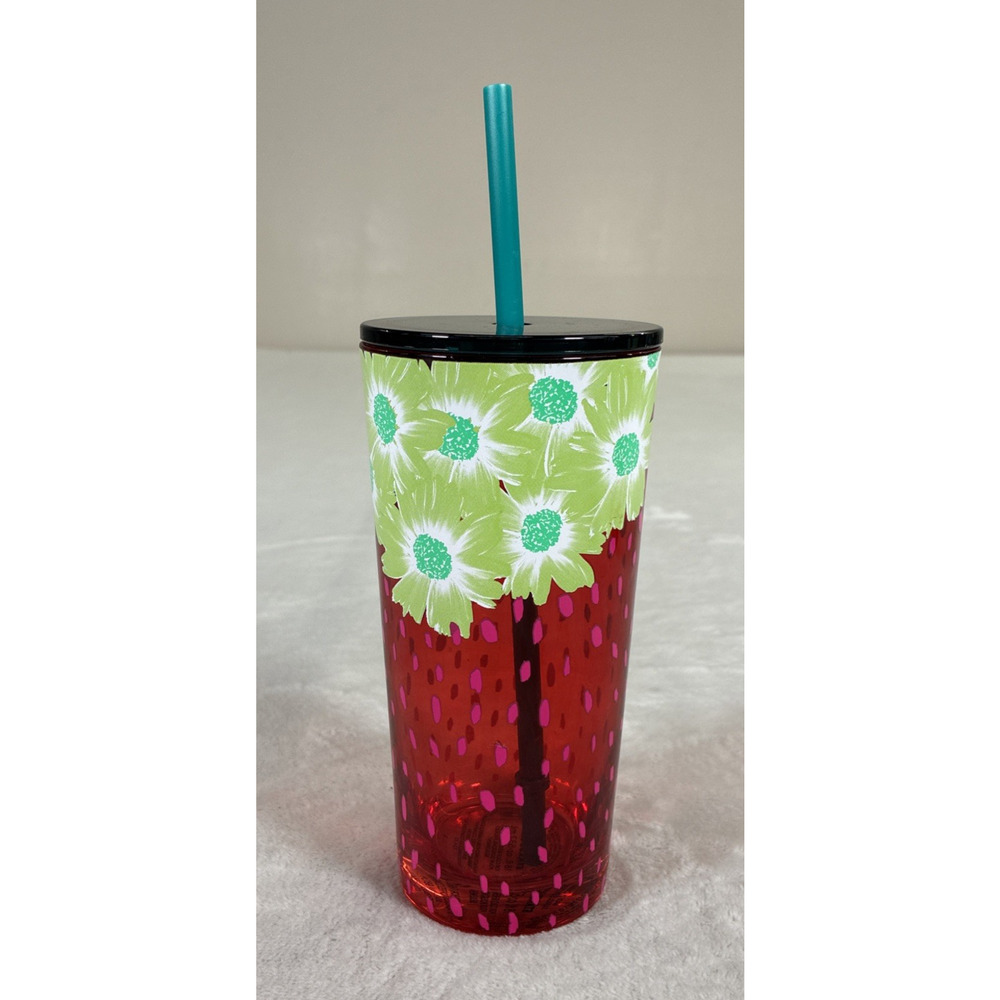 2) Starbucks Summer 2022 Strawberry Glass Tumbler 18oz Limited Rare FS Charity - Picture 5 of 16